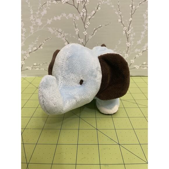 Carter's Child of Mine Light Blue and Brown Plush 8" Elephant Stuffed Animal Toy - Picture 7 of 14